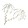 Clip per capelli con tracolla della testa della testa della testa del phinstone Women Waterndrop-Charm Head-Tiara Fef Branch Fese Bride Hightpiece