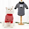 Hundkläder Pet Dog Hoodies Autumn Winter Warm Dog Clothes For Small Dogs Kitten Puppy Costumes Pet Striped Dog Shirt Chihuahua Sweatshirt D240426