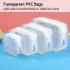 Tassen transparante PVC -tassen reisorganisator Clear Make -uptas schoonheidsspecialiste cosmetische tas schoonheid van de toilettas Make -up zakje wastzakken