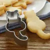 Mallen 1 st Keuken Cookie Cutter Cat -vormige aluminium schimmel Sugar Craft Cake Cake Cookies Pastry Baking Cutter Mold Cake Cake Decorating Tools