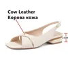 Casual Shoes Fedonas Women Sandaler Kortfattade äkta läder tjocka klackar Slingback -pumpar Mogen Peep Toe Office Lady Working Woman