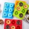 Moldes 4 tamanho de assadeira de silicone para donuts de pastelaria de silício Formulário Donut Mold Diy Cake Chocolate Bagels Sobremsert Bakery Tools