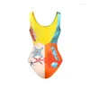 Frauen Badebekleidung 2024 einteilige Badeanzug Frauen Farbe passen passende sexy offenes Rücken-Rückenresort Schwimmen