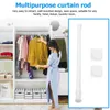 Shower Curtains Rod Nail-free Tension Bracket Clothing Hanging Pole Iron Clothes Drying For Wardrobe