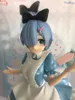 Anime Manga REM Figur Animation Re Life in Difthing World od Zero Figur Super Series w Wonderland Blue Maid Outfit Doll Modell2404