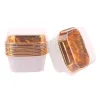 Moulds 10Pcs Brown Letters Muffin Cupcake Paper Cups Square Cupcake Liner Baking Muffin Box Cup Case Birthday Cake Decoration