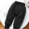 Trousers Childrens Thick Cotton Ski Pants Boys and Girls Winter Velvet Warm Trousers Preschool Waterproof Outdoor Pants 1-6 Years OldL2404