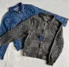 Vintgae Designer Jacket Dames met lange mouwen Rapel Neck jeans jassen denim damesjas