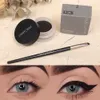 2 in 1 Eyeliner Eyebrow Gel Cream with Brush Waterproof Longlasting Matte Black Brown Easy Wear Korean Makeup Cosmetic 240425