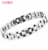 Jewelry Magnet Stone Man Bracelet Classical Stainless Steel Energy Balance Link Chain Bracelets For Men Health Care GS80124086491