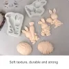 Molds Easter Rabbit Fondant 2022 Siliconen Mold Wortel Caart Decoreren Gereedschap Chocolade Koekjes Bakvorm Egg Diy Epoxy Mold