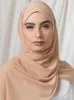 Bandanas Durag Classic Muslim Girl Chiffon Headband Womens Long Headband Womens Wedding Bodband Veil 180 * 70cm pannband 240426