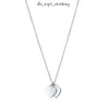 Tiffanyjewelry Sterling Necklace Pendant女性ジュエリーエクセイットオフィシャルクラシックアンドコックネックレスブルー心品質デザイナーTiffanyBeadネックレス854