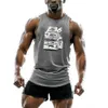 Tampo masculino Tops 2D Função de pescoço redondo de pescoço redondo ginásio de esportes ao ar livre sem mangas de esportes de esportes rápida Vestl2404