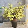 Fiori decorativi 50 cm Artificiale Pesca di pesca Branch Spring Plum Plum Cherry Silk Flower Decoration Home Wedding Decorazioni fai -da -te Decor