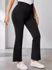 Spodnie Plus Size Spring Summer Flare Pant Women Wysoka talia Nieregularna plisowana moda Slim Ladies Spodnie Casual Woman