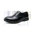 Zapatos de vestir Italia Men's Formal Wear Lace-Up Luxury Black Breathable Derby Office Office Wedding