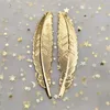 1Pc Retro Metal Feather Bookmark Fashion Leaf Shape Page Marker Student Stationery Child Gift School Office Accessories