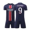 Jerseys de futebol Mensu -tenos 2425 Kits de casa Paris No. 7 MBAPPE No. 10 Dembele adulto e infantil kits unissex Conjunto