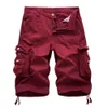 2024 Men's Shorts Trendy Men's Thin Multi Pocket Workwear Pants Loose Large Casual Pants Trendy Middle Pants Men's