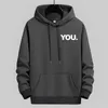 Mens Hoodies Sweatshirts Blessyuki Simple Loose Sweatshirt Herr 2023 Autumn Korean Unique Letter Printed Hoodie Mens Casual Extra Large Long Sleeve Zipper 240425