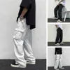 Men's Pants Mens loose fitting oversized clothing gray casual workwear black jogger cotton casual mens TrousersL2404