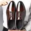 Dress Scarpe est Oxford italiano per uomini in pelle di lusso in pelle di lusso punta derby classiche più taglia 38-48