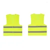 Vêtements de moto Sécurité néon Sécurité gilet haute visibilité rayures réfléchissantes jaune orange