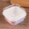 Formar 10st Bruna bokstäver Muffin Cupcake Paper Cups Square Cupcake Liner Baking Muffin Box Cup Case Birthday Cake Decoration