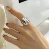 Clusterringen 925 SILLERED VERLANDSEN Gladde vingerring voor vrouwen Girls Party Punk Hiphop Jowery Gifts Accessoires E1286