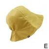 Bérets Wide Brim Sun Chapeaux pour femmes pliables rides pliées chapeau de seau d'été de protection des pêcheurs CAPS PLAQUE EXTÉRIEURE PANAMA C V0Q1