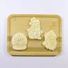 Moulds Christmas Cookie Cutter Gingerbread Man Santa Claus Mold Stamp Kids Christmas Party Embosser Biscuit Mould Baking Decor Supplies