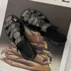 Chaussures décontractées Sandales noires Femmes Summer 2024 Véritable sangles en cuir chaussures chaussures près des tongs de TOE grande taille 45