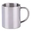 Kubki podwójna ścienna stalowa stalowa kawa kawa 300 ml przenośny thermo podróży Milk Milk Tea Cups Office Water