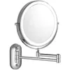 8 -calowy montowany na ścianie lustro w łazience Regulowane lustro Makijażu LED 10x powiększanie próżności lustra kosmetyczne z światłem