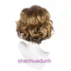 High end mens short curly hair gradient golden hot selling wigs