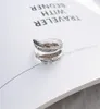 S1015 Jóias de moda S925 Sterling Sliver Ring Cat Cat Feather Open Ring5952760