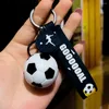 Keychains Football KeyChain for Fan PVC Soft Glue Soccer Pendant Accessories Bag Decoration Qatar Cup Souvenirs Nyckelkedjiga gåvor