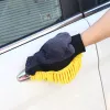手袋1PCS防水洗浄マイクロファイバーシェニルグローブ厚い車のクリーニングミットワックスディテールブラシオートケアダブルフェイスグローブ