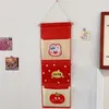 Kitchen Storage 3 Grids/7 Grids Miscellaneous Bag Nylon Cartoon Style Organize Bags Wall Mounted Multifunctional