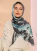 Bandanas Durag Tie Dye Jersey Head Scarfar Women Bawełniany islamski chusta na głowę elastyczna chustka na głowę muzułmańską Women Scarfar Largesed Ramadan Scarf 240426