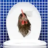 Tatuagem Transferência de pato garotinha de pato 3D adesivo de parede para armário de banheiro decalques de decoração de decoração de personalidade dos animais de parede dos animais de banheiro 240427