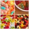 Плесень 50 сетки Gummy Bear Silicone Милый медведь желе с капельницей шоколад шоколадная плесень