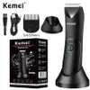 Trimmer des cheveux Kemei Aaine de la zone de pelouse lame en céramique imperméable Ciseaux secs humides aisse pubic aisse rasoir hygiène ultime pour le corps Q240427