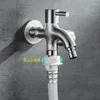 Bathroom Sink Faucets Stainless Steel Washing Machine Faucet Multifunctional Water Tap Garden Double Bibcock Mop Taps For Kitchen