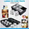 Verktyg Cylinder Silicone Ice Cube Mold Freeze Freeze Silicone Ice Maker Ice Cup Creative Cylinder Ice Bucket Whisky Beer Maker