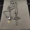 Retro multiple designer necklace Cross Necklace DY customized pendant chain hip-hop necklace designer jewelry unisexl trendy street charms necklaces 19 choices