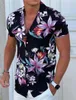 Chemises décontractées pour hommes 3d chemise imprimée Summer Flowing Street plus taille Hawaiian plage respirant à manches courtes