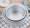 Moulds 4 to 12 inch Aluminum Alloy Round Cake box Mould Chiffon Cake toast tin Baking Pan Pudding Cheese Mold Removable Bottom stencil