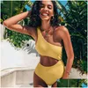 Suisse en une seule pièce New Swimsuit Europe et les États-Unis Y bikini dames one-shoder haute taille de couleur de couleur de couleur Sports Outdo Otsu4